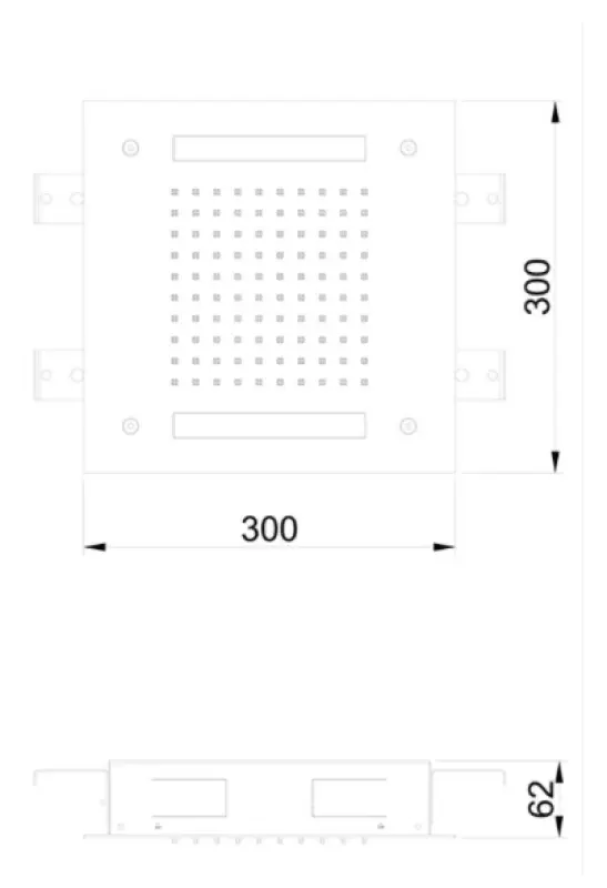 SB Easy Chromotherapy  Regendouche inbouw 30x30cm mat wit 1208955429
