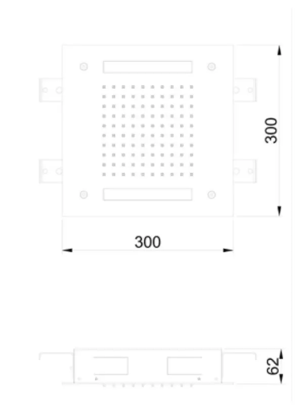 SB Easy  Regendouche inbouw 30x30cm PVD Goud met verlichting 1208955442