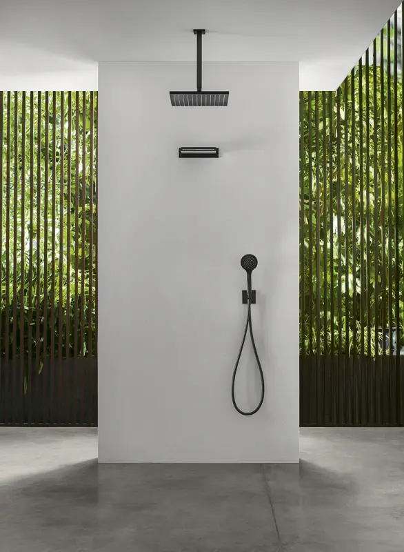 SB Rubinetterie Regendouche Eco Air waterbesparende vierkant regendouche mat wit 25x25cm 1208955529