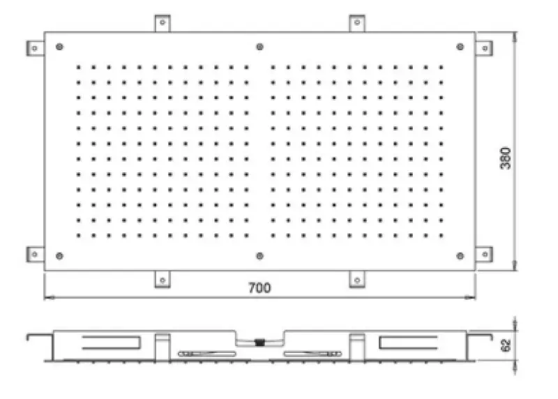 SB Temptation Regendouche inbouw  rechthoek 700x380mm volledig RVS 1208955699