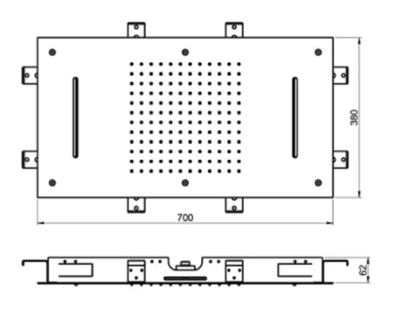 SB Temptation XXL Regendouche inbouw  rechthoek 2-straals Mat Zwart 1208955706
