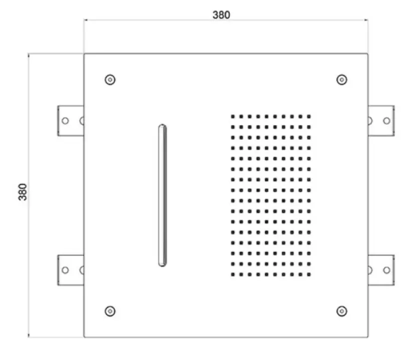 SB Square Regendouche inbouw 2-straals PVD Koper 1208955757