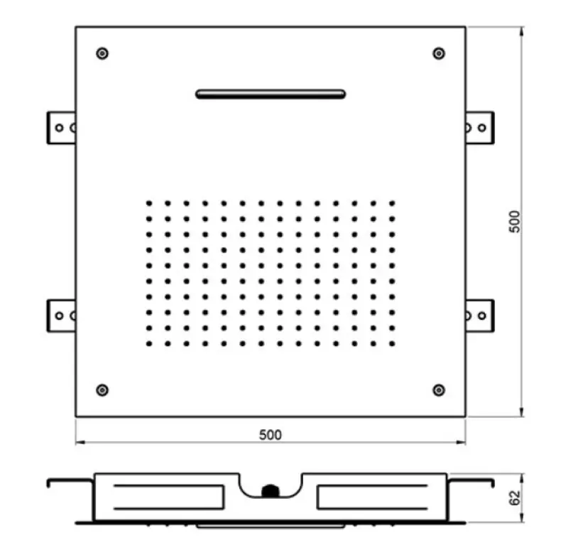 SB Square XL Regendouche inbouw 2-straals Mat Zwart 1208955767