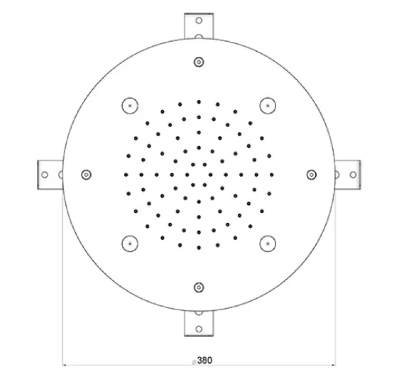 SB Round Mist Regendouche inbouw Mat Zwart 1208955788