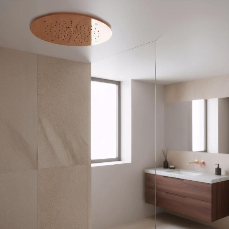 SB Round Temptation Regendouche inbouw 50 cm PVD Koper 1208955808