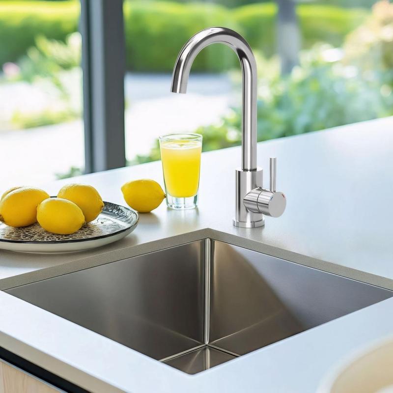 Quadri Coventry keukenmengkraan chroom  met draaibare uitloop 1208956031