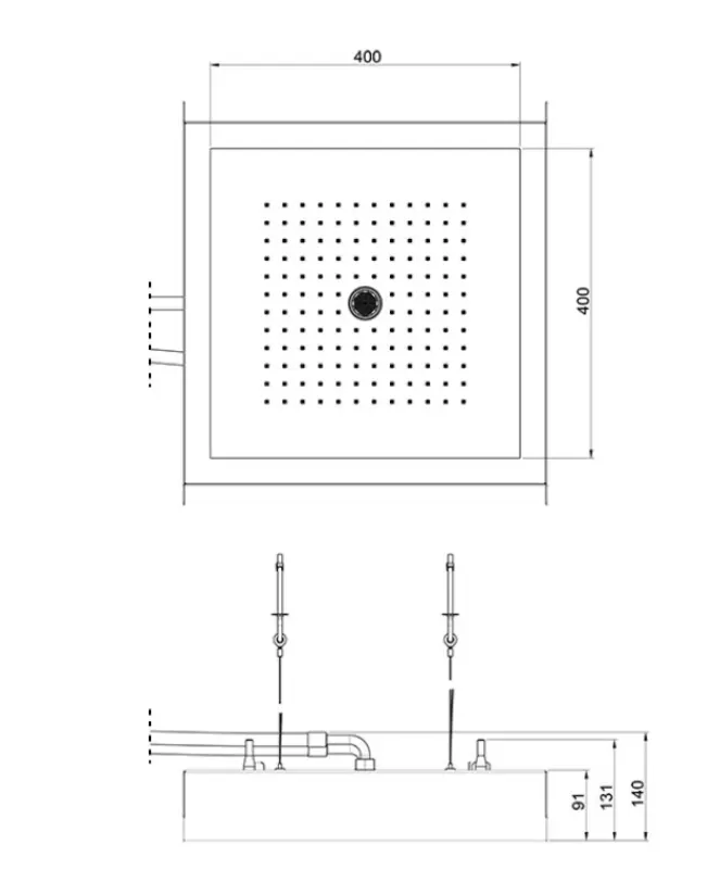 SB Rainbow Regendouche met icicle inbouw verdiept in plafond met chromotherapy verlichting volledig RVS 1208956229