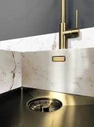 Lorreine 52WT-GunMetal worktop rvs spoelbak gun metal 52x42cm voor inbouw in keramiek of natuursteen