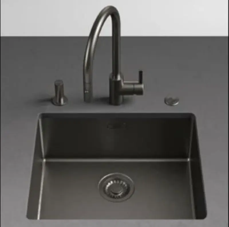 Franke Mythos Masterpiece BXM 210.50 PVD Gun Metal Spoelbak 500x410mm Vlakbouw en Onderbouw 127.0672.129