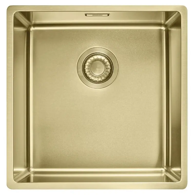 Franke Mythos Masterpiece BXM 210.40 PVD Goud Spoelbak 400x410mm Vlakbouw en Onderbouw 127.0674.582