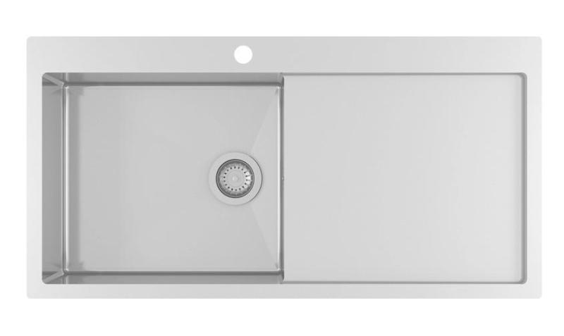 Ausmann Oder Blue grote rvs spoelbak 100x51cm vlakbouw en opbouw met afdruipgedeelte 1208957124