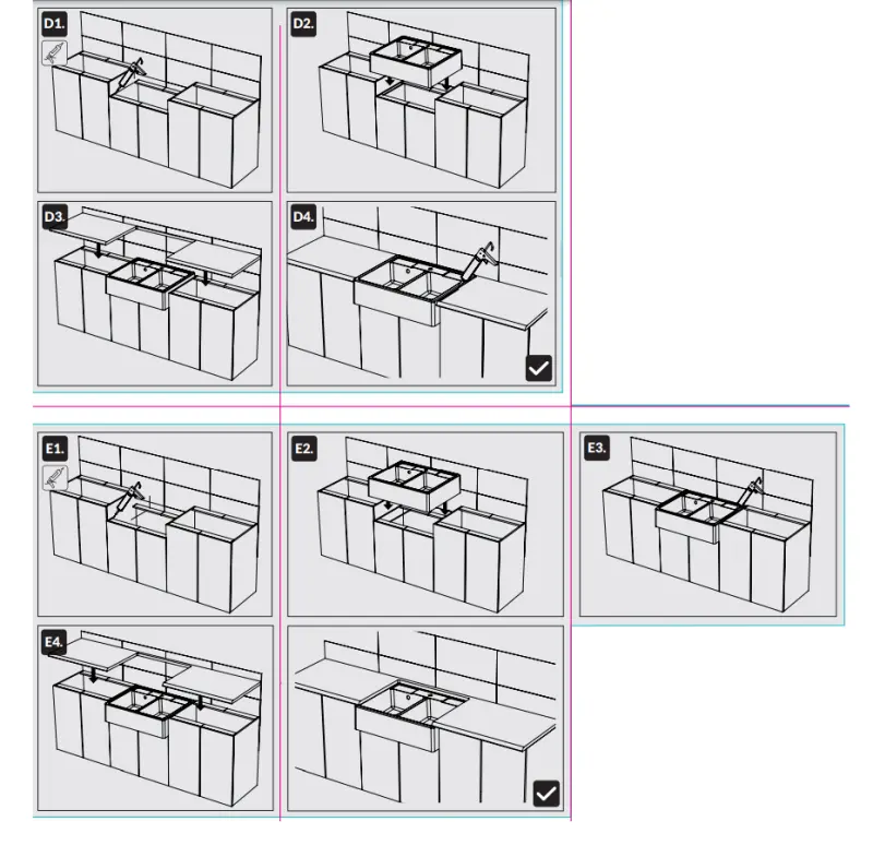 GraniteMy Farmhouse dubbele landelijke gootsteen granieten spoelbak 80x63 cm wit tussenbouw en onderbouw 1208957290