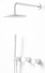 Waterevolution Flow inbouw doucheset mat wit met thermostaat regendouche en handdouche 1208957344