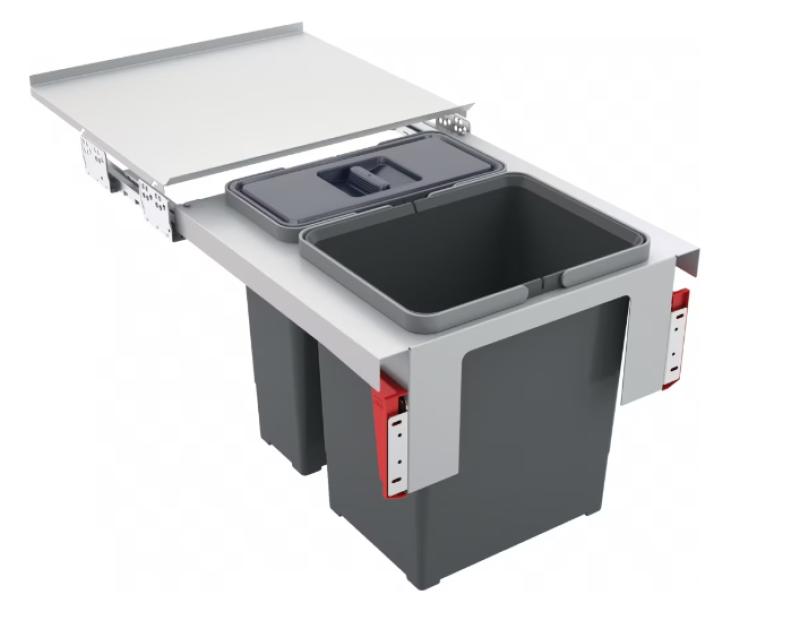 Franke Sorter Garbo 45-2 inbouw afvalsysteem 1 x 12 en 1 x 18 Liter afvalbak 1210200692