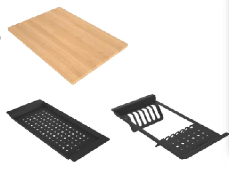 GraniteMy Limited grote 1,5 granieten opbouw en onderbouw zwarte spoelbak incl. accessoire 76x48 cm 1208957389