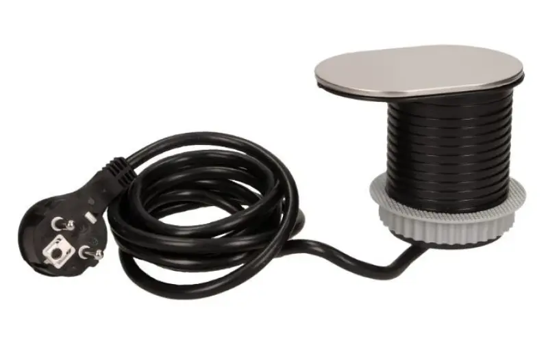 Indux Slide inbouw keukenstopcontact in werkblad met USB C en stopcontact kleur rvs 1208957391