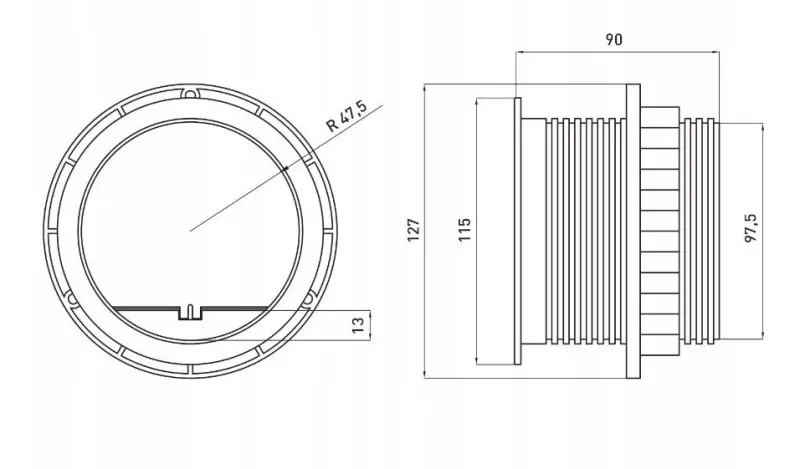 Indux Cover inbouw randaarde zilveren keuken stopcontact in werkblad met 2 usb aansluitingen 1208957397
