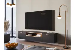 Decor Abies messing gouden vloerlamp met zwart marmeren voet 7573
