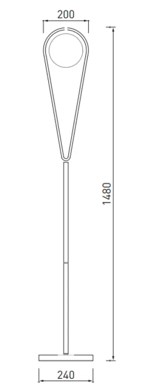 Decor Ciklop messing gouden vloerlamp met druppel uitstraling 9737