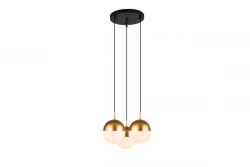 Decor Abies messing gouden moderne hanglamp met ronde metalen lampenkamp 7597