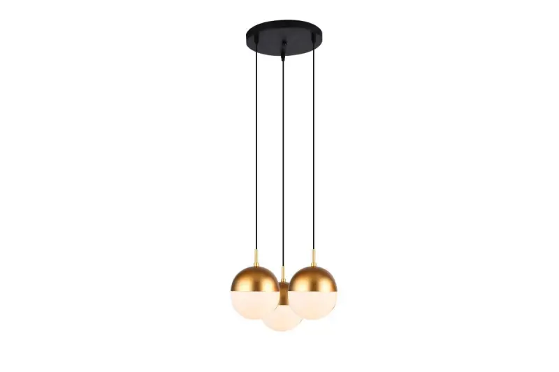 Decor Abies messing gouden moderne hanglamp met ronde metalen lampenkamp 7597