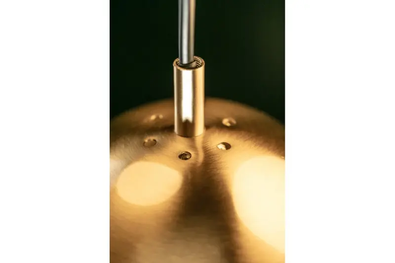 Decor Abies messing gouden moderne hanglamp met ronde metalen lampenkamp 7597