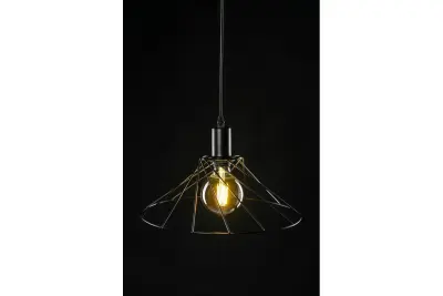 Decor Tilia zwarte moderne decoratieve draadhanglamp 7849