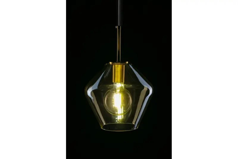 Decor Lime 332 mm hoge moderne amber kleurige hanglamp 7887