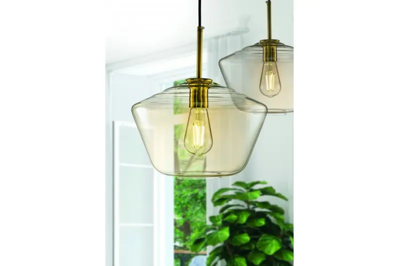 Decor Lime 339 mm hoge moderne amber kleurige hanglamp 7924