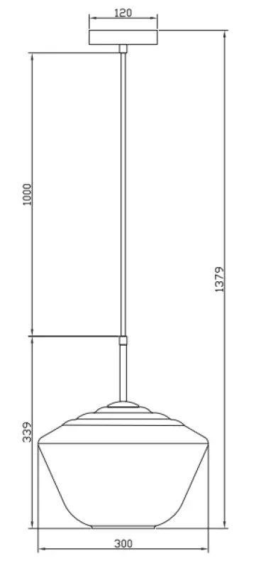 Decor Lime 339 mm hoge moderne amber kleurige hanglamp 7924