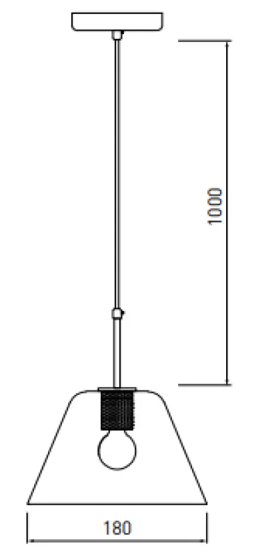 Decor Giglas stijlvolle glazen hanglamp 8037