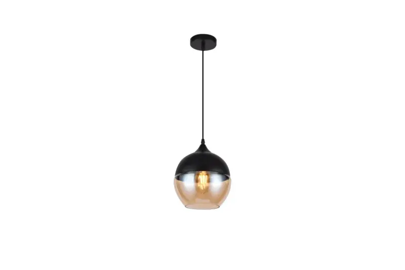 Decor Lender moderne hanglamp van metaal en glas breedte 200 mm 8389