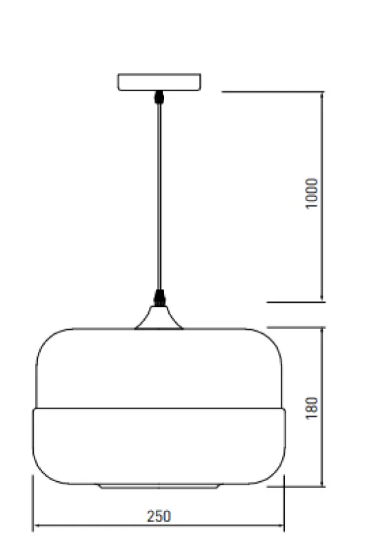 Decor Lender moderne hanglamp van metaal en glas breedte 250 mm 8433