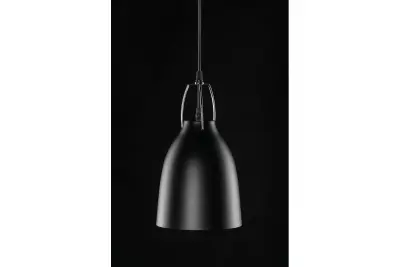 Decor Orient conisch metalen hanglamp zwart met contrasterende witte binnenkant 4475