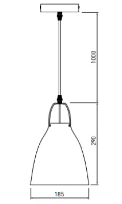 Decor Orient conisch metalen hanglamp zwart met contrasterende witte binnenkant 4475