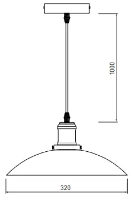 Decor Horizon mat zwarte industriele hanglamp 4512