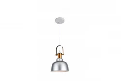 Decor Zenit metalen koepelvormige grijze hanglamp met metallic afwerking 4895