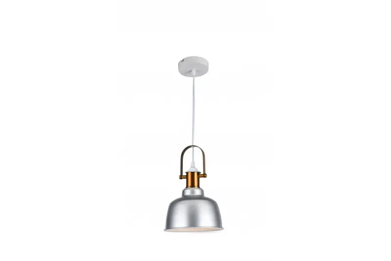 Decor Zenit metalen koepelvormige grijze hanglamp met metallic afwerking 4895