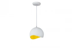 Decor Mavia bolvormige wit gele hanglamp 4987