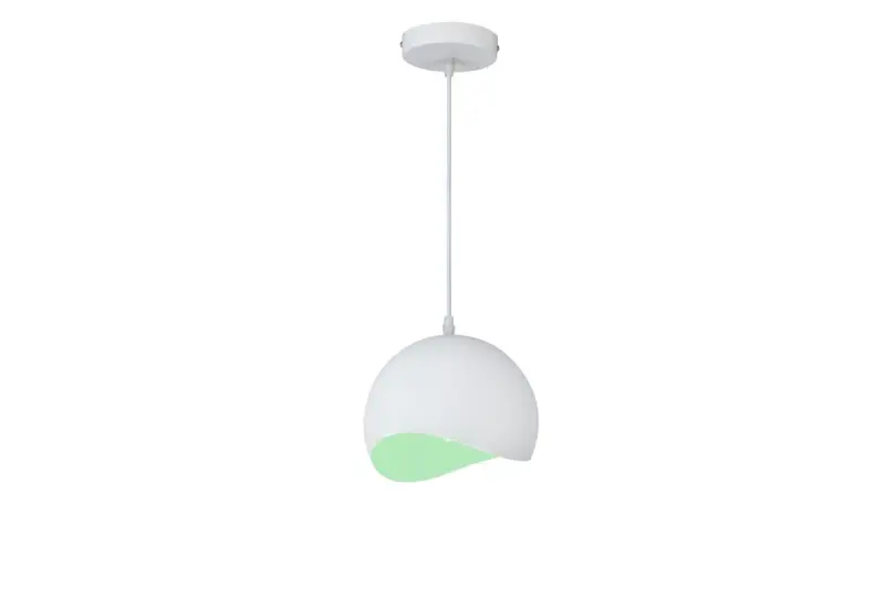 Decor Mavia bolvormige wit groene hanglamp 0917