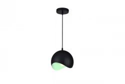 Decor Mavia bolvormige zwart groene hanglamp 1839