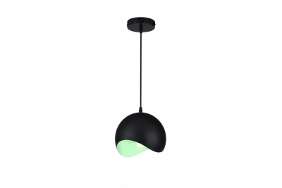 Decor Mavia bolvormige zwart groene hanglamp 1839