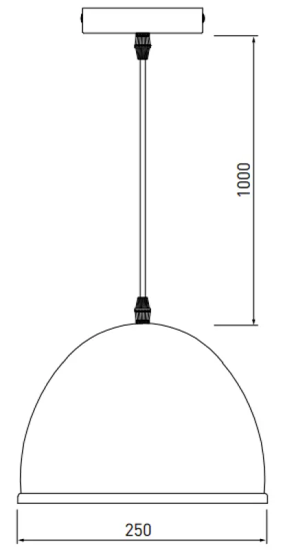 Decor Katilu zwart metalen hanglamp 1884