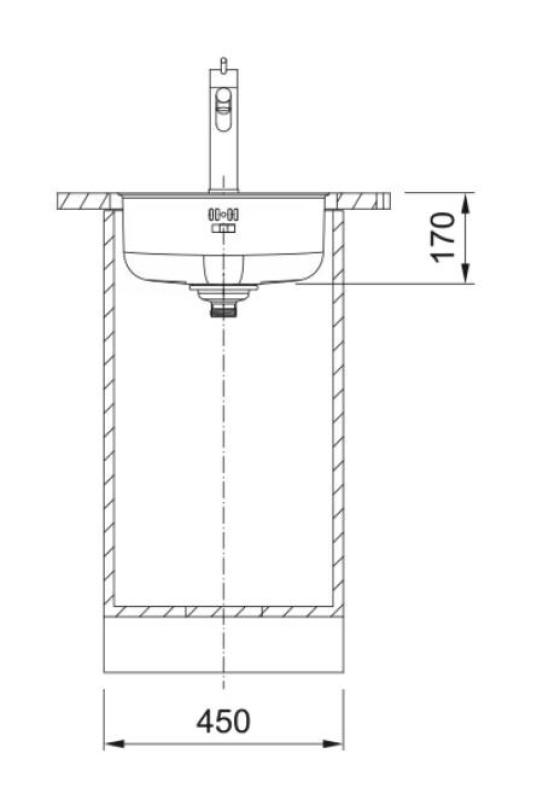 Franke Rondo ROX 210.38 ronde rvs spoelbak 43,9cm vlakinbouw 127.0688.778