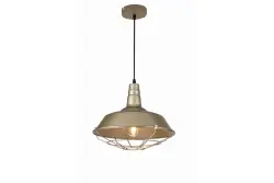 Decor Solen hanglamp industriele vorm met gouden rooster doorsnee 36,5 cm 3703