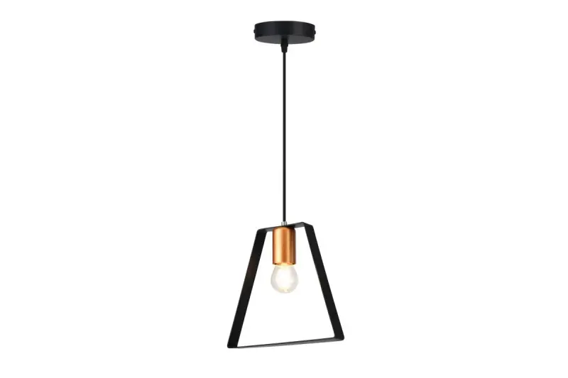 Decor Oxalis hanglamp met zwart metalen frame in geometrische vorm doorsnee 22 cm 3161
