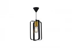 Decor Oxalis hanglamp met zwart metalen frame in geometrische vorm doorsnee 13 cm  3185