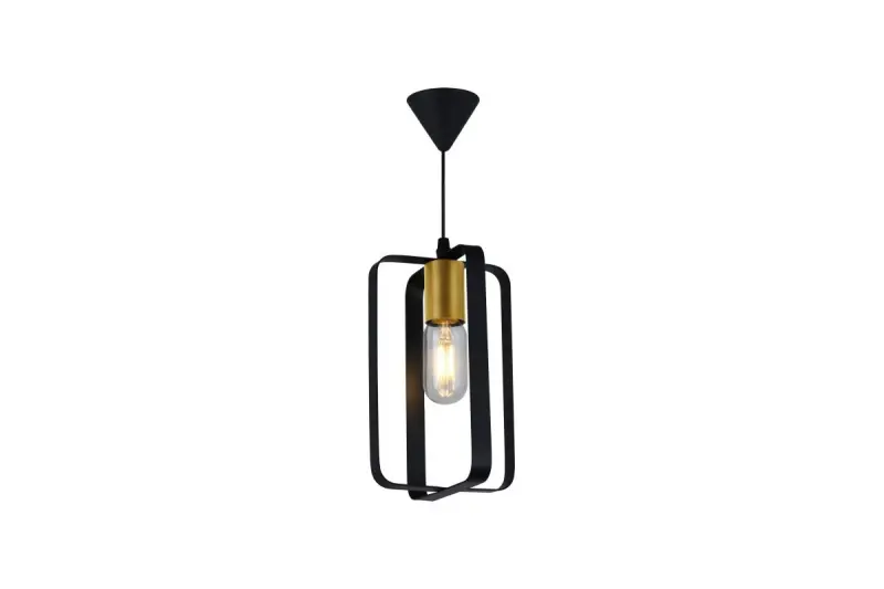 Decor Oxalis hanglamp met zwart metalen frame in geometrische vorm doorsnee 13 cm  3185