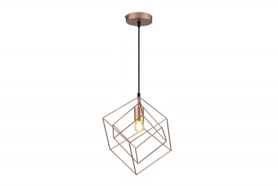 Decor Rosa gouden geometrische hanglamp bestaande uit 2 messing kubussen 3376