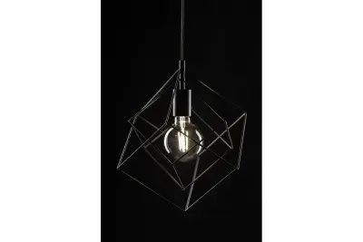 Decor Rosa zwarte geometrische hanglamp bestaande uit 2 zwarte kubussen 3437